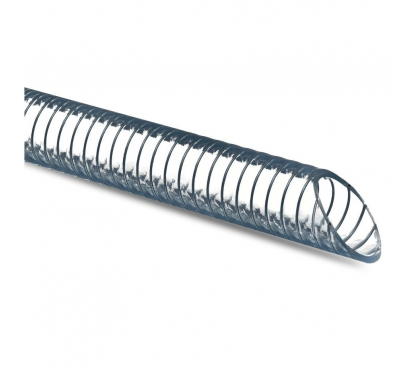 Пищевой шланг со стальной спиралью для густых масс ПВХ FITT SPA METAL-FLEX (d40мм, h4.5мм, L30м)
