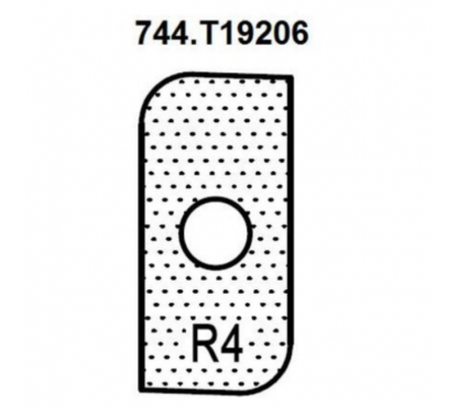 Нож внешний радиус R4 (T19206) для 1472516512 Rotis 744.T19206