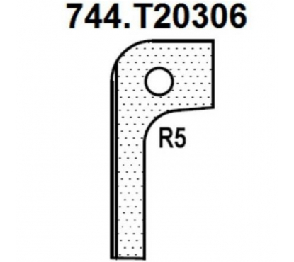 Нож радиусный R5 (T20306) для 1473222212 Rotis 744.T20306
