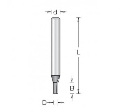 Фреза Dimar 1075053 пазовая D5,5x19 L50,8 Z2 хвостовик 6