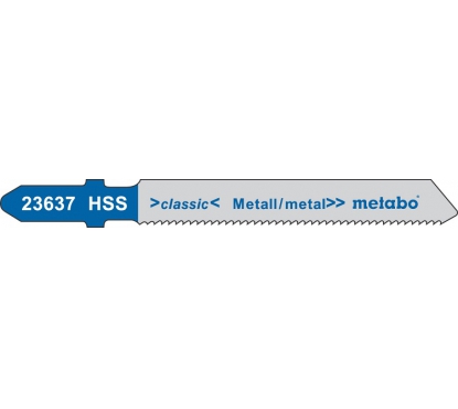 Пилки по цветным металлам, алюминию T127D 74х3 мм, HSS, 25 шт. Metabo