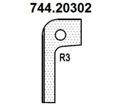 Нож радиусный R3 (T20302) для 1473222212 Rotis 744.T20302