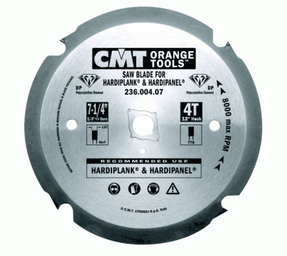 Алмазный пильный диск СМТ 190x30x2,4/1,8 12° TCG Z=4 (DIA) для панелей, ДСП, МДФ, камня, дюропласта, термопласта