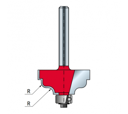 Фреза Freud с фигурным профилем Double fillet cove ogee D31,8 l15 L56,8 S6 R3,2 Z2 с нижним подшипником