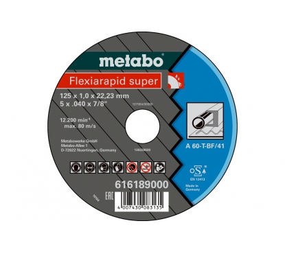 Круг отрезной Metabo саталь тс Flexiamant S 125x1,0 прямой А60Т