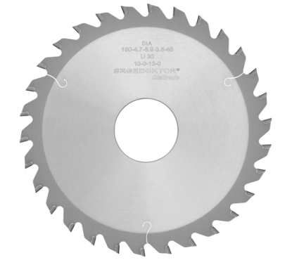 Пила алмазная подрезная SÄGEDOKTOR 180x4.3-5.5x3.5x45x30Z KON-U PCD DiaGrade Hdl=6.0 Pinholes No /Holzma/