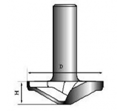 Фреза для фасадов DF50-011 D=50x11x50 S=12 PROCUT