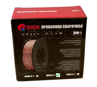 Сварочная проволока омеднённая Edon WW1.0-1 (к) (d1.0мм 1кг)