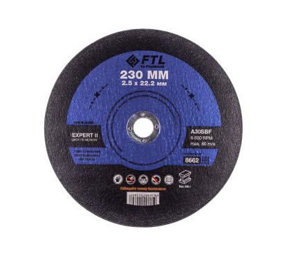 Круг отрезной по металлу FTL Expert II 230 х 2,5 х 22,2 мм A30SBF