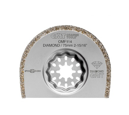 Сегментное пильное полотно CMT 75 мм с алмазным напылением (5 шт) STARLOCK OMF114-X5