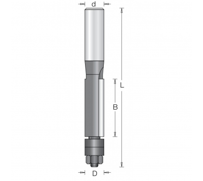 Фреза Dimar 1010209 обгонная D12,7x51 L116,7 Z2 2 подшипника хвостовик 12