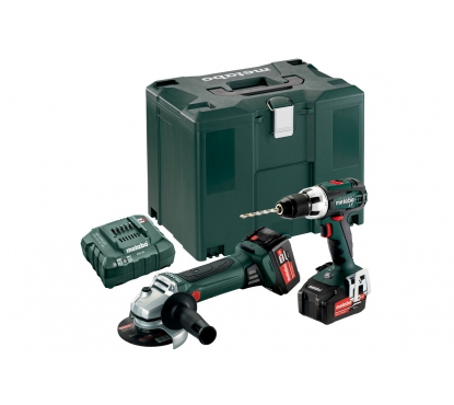 Набор аккумуляторного инструмента Metabo Combo Set 2.4.1 18В: винтоверт BS 18 LT + угловая шлифмашина W 18 LTX