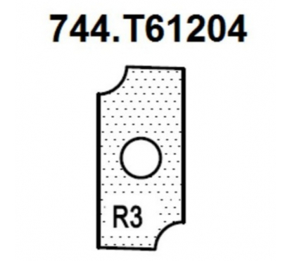 Нож внутренний радиус R3 (T61204) для 1472516512 Rotis 744.T61204