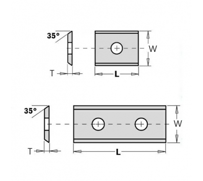 Нож твердосплавный Woodwork FM07 7.5x12x1.5