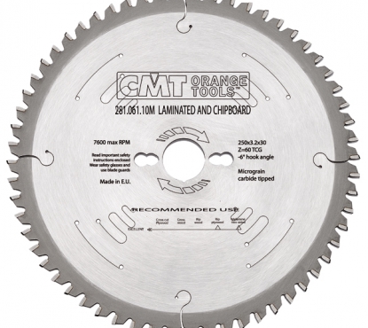 Пильный диск СМТ 220x30x3,2/2,2 -3є FFT Z=63 для ДСП, ЛДСП, МДФ, ламината, фанеры