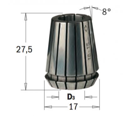 Цанга зажимная высокоточная СМТ ER16 D=4