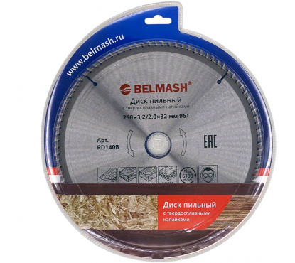 Диск пильный по ламинату BELMASH 250x3,2/2,0x32/30, 96T