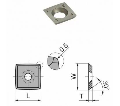 Нож поворотный Ceratizit 12.0x12.0x1.5 R05 KCR08 CTK SC