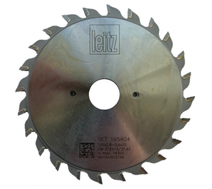 Регулируемый подрезной пильный диск Leitz SET 165406 (D120 B/b2,8-3,6 d22 Z12+12 HW)