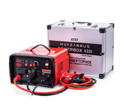 Инверторное пуско-зарядное устройство FoxWeld KVAZARRUS PowerBox 420i таймер алюминиевый кейс