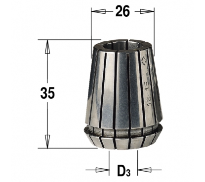 Цанга зажимная высокоточная СМТ ER25 D=5