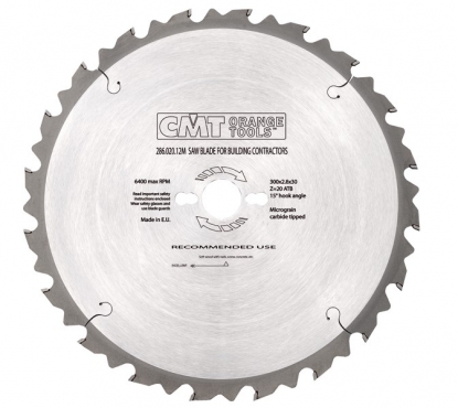 Пильный диск СМТ 250x30x2,8/1,8 15° 5° ATB Z=16 для мягкой древесины с гвоздями, саморезами, бетона