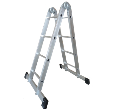Лестница 2-х секционная алюминиевая шарнирная 2*4 Лестница 2-х секционная алюминиевая шарнирная 2*4