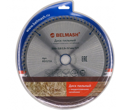 Диск пильный BELMASH 250x3/2x32/30; 72T