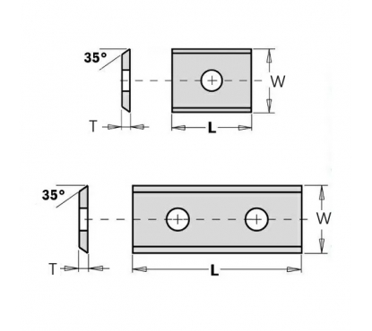 Нож твердосплавный CMT 50.0x12.0x1.5 KCR02+ CTK ST