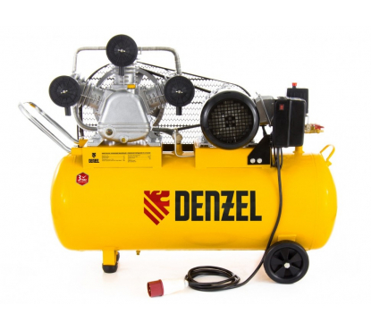 Компрессор DENZEL PC 3/100-504, масляный, ременный, произв. 504 л/м, мощность 3 кВт