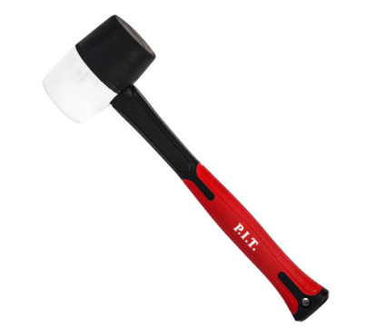 Киянка резиновая P.I.T. ADVANCE HHAF05-R016 (450/676 г, Ø56мм, черно-белая, фиберглас. рукоятка)