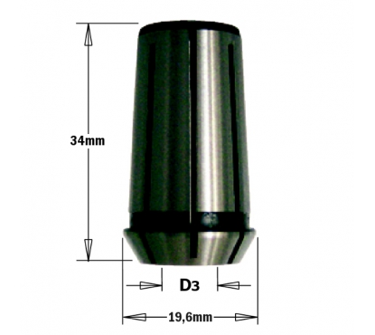 Цанга зажимная СМТ D=10 L=34