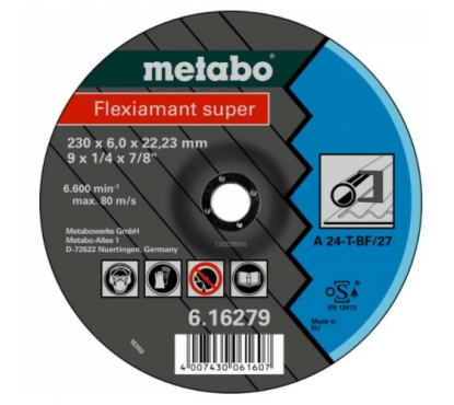 Круг обдирочный сталь Flexiamant 180x6,0 A24T Metabo 616277000
