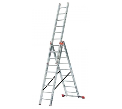 Лестница 3-х секционная алюминиевая 3*9