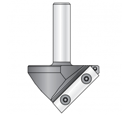 Фреза Dimar 1053649 V паз 110° гр. сменные ножи D44,2x15,5 L81 Z1 хвостовик 12