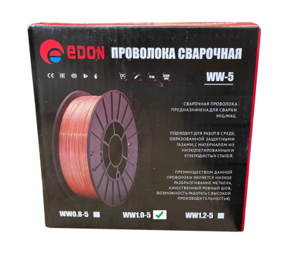 Проволока сварочная омеднённая Edon WW1.2-15 (к) (d1.2мм 15кг)