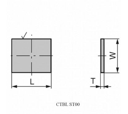 Бланкета твердосплавная Ceratizit 70.0x30.5x2.0 KCR08