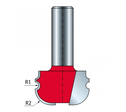 Фреза для молдингов и карнизов Freud D31,8 l20 L58 S12 R2,4 R(1)9,5 10 Z2