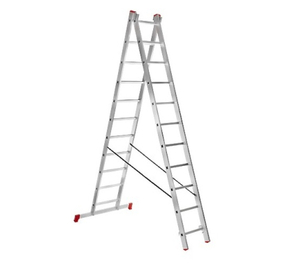 Лестница 2-х секционная алюминиевая 2*12
