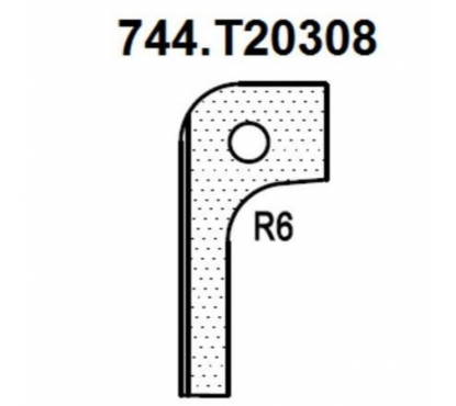 Нож радиусный R6 (T20308) для 1473222212 Rotis 744.T20308