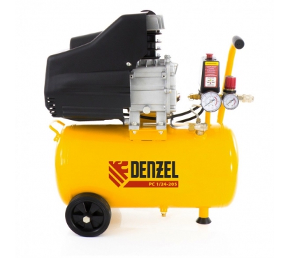 Компрессор воздушный DENZEL PC 1/24-205 1,5 кВт, 206 л/мин, 24 л// Denzel