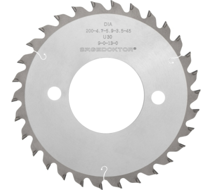 Пила алмазная подрезная SÄGEDOKTOR 200x4.7-5.9x3.5x45x30Z KON-U PCD DiaGrade Hdl=6.0 Pinholes No /Holzma/