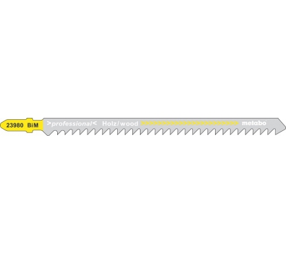 Пилки по дереву T344DF 126х4 мм, BIM, 5 шт. Metabo