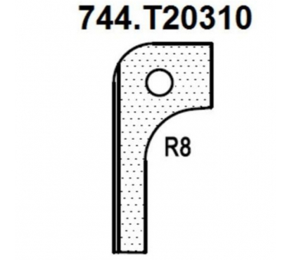 Нож радиусный R8 (T20310) для 1473222212 Rotis 744.T20310