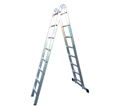 Лестница 2-х секционная алюминиевая шарнирная 2*8