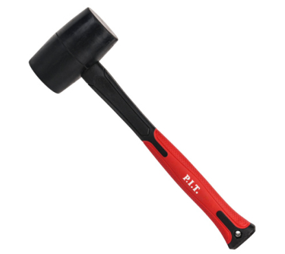 Киянка резиновая P.I.T. ADVANCE HHAF03-R016 (450/676 г, Ø56мм, черная, фибергласовая рукоятка)