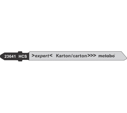 Пилки для картона, кожи, резины T113A нож 74 мм, HCS, 5 шт. Metabo