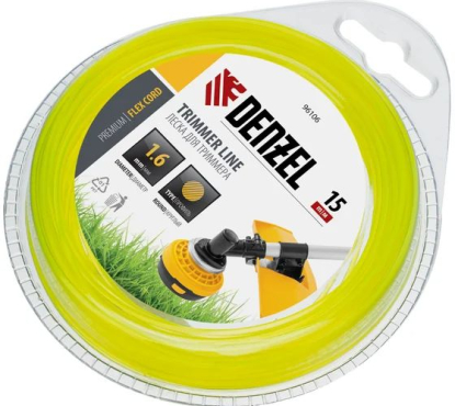 Леска для триммера круглая 1,6 мм х 15 м, блистер FLEX CORD// Denzel Леска для триммера круглая 1,6 мм х 15 м, блистер FLEX CORD// Denzel
