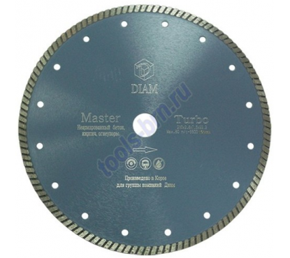Диск алмазный Турбо Master по бетону (125х2,0х7.5х22,2) DIAM 000159