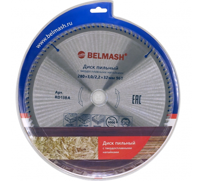 Диск пильный BELMASH 280x3/2,2x32/30, 96T